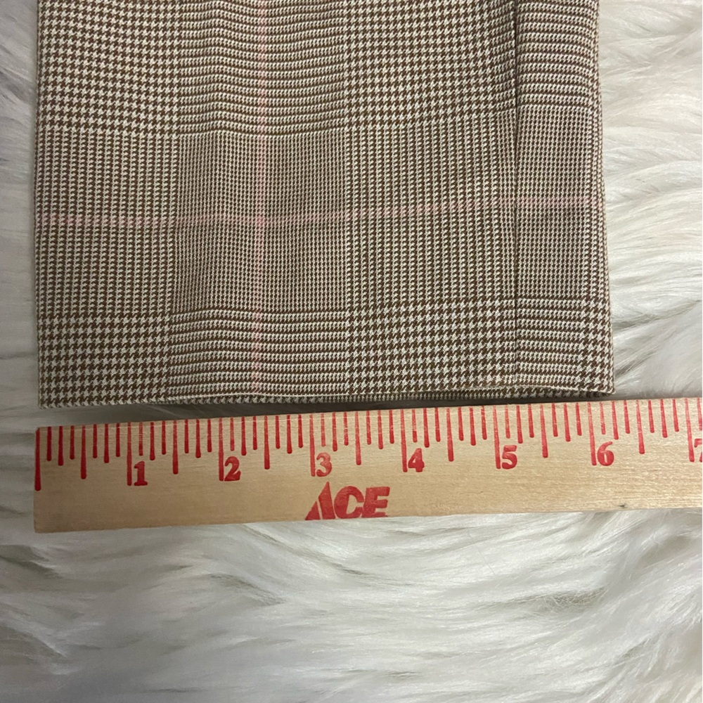 Banana Republic Sloan style Sz 8 Tan/Cream Plaid Women’s Dress Pants - Picture 9 of 9